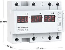 Реле напряжения трехфазное цифровое на DIN-рейку Rbuz D6-63 red многофункциональное 63А 0-400А картинка